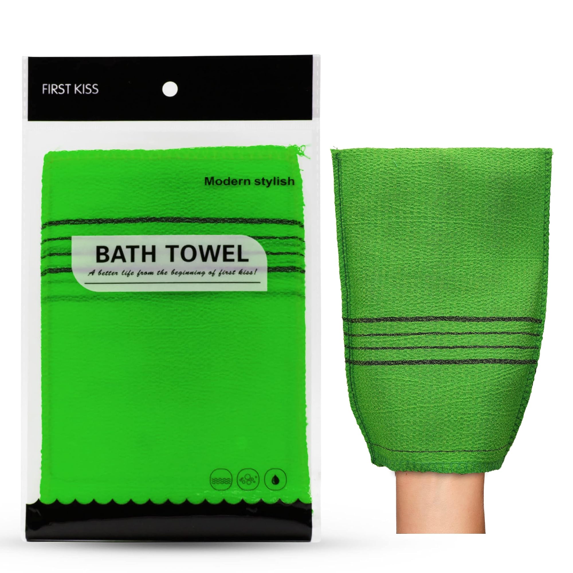 Korean Beauty Exfoliating Bath Scrub Gloves, 2 Pcs
