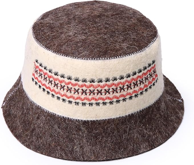best sauna hat 刺繍入り! レッド Lサイズ Amazon.com: Ukrainian Wool Sauna Hat for Men and Women Ukrainian