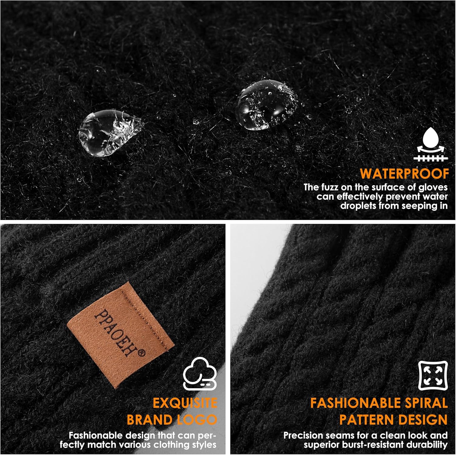 Winter Gloves for Women, Womens Gloves Cold Weather Thermal Warm Fleece Lined, Touchscreen Gloves for Christmas Gifts - Image 5