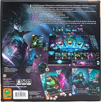Abyss Board Game - Control Ocean Kingdoms in an Underwater Development Strategy Game, Adventure Game for Kids & Adults, Ages 14+, 2-4 Players, 30-60 Minute Playtime, Made by Pandasaurus Games