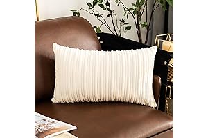 UGASA Velvet Pillow Covers 12x20 Inches, Soft Decorative Rectangular Cushion Cases