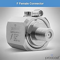 Vista 3 de Proxicast Arrestador/Supresor de Rayos Coaxial con Conectores Hembra F de 75 Ohmios - Protector de Sobretensiones de Cable Coaxial de Grado