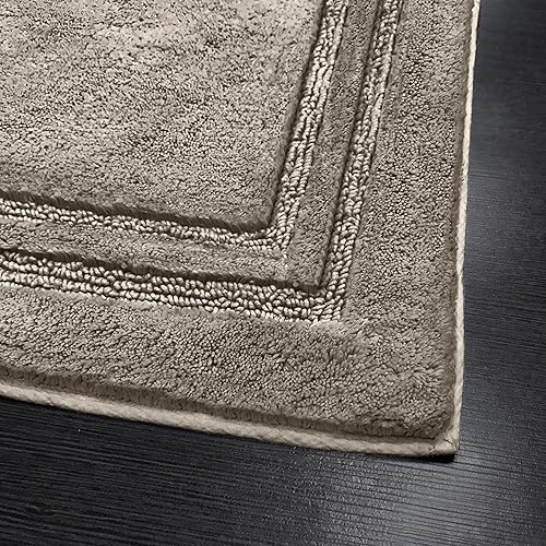 Miniatura 3 de BLUENILEMILLS Juego de alfombras de baño de algodón, alfombras de área para decoración de baño, alfombras lavables y antideslizantes, cubierta de