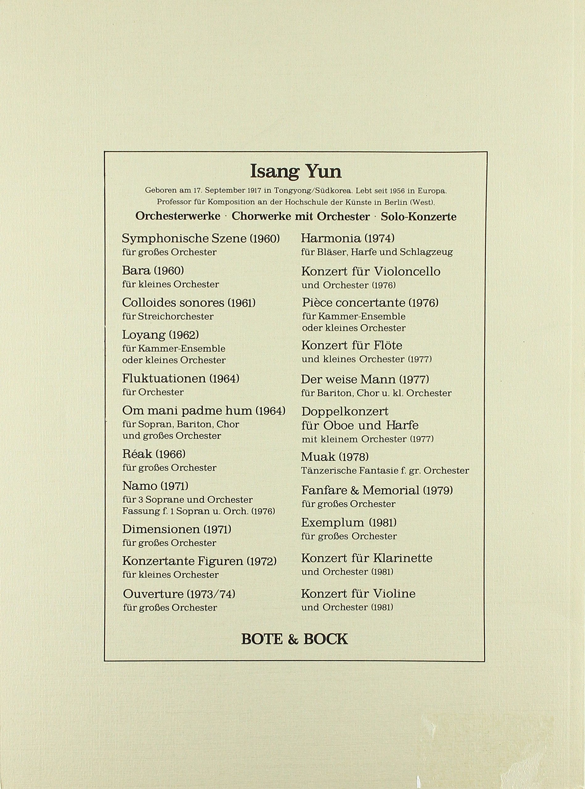 Symphony I (1983). Partituras para Orquesta