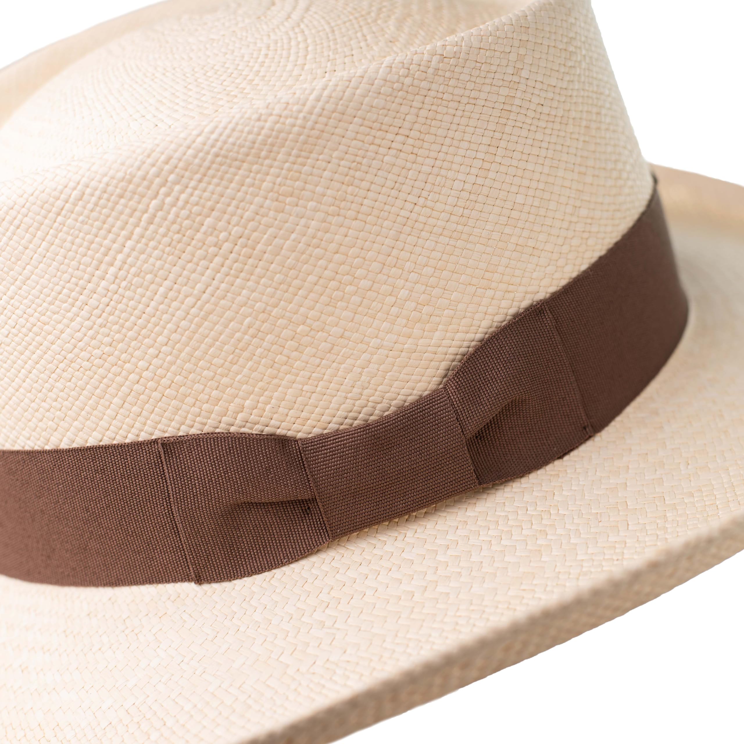 Cuenca 1905 Gambler Sombrero Panamá Genuino de Paja Toquilla, Tejido a Mano y Hecho 100% en Ecuador, Protección UV Natural, Panama Hat de Verano Hombre y Mujer