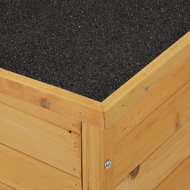 Foto 8 de 8 de Relaxdays Caseta para Perro Tejado Abatible Placa Asfáltica, Casa de Madera para Exterior, 58 x 86 x 58 cm