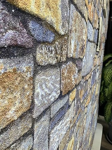 Miniatura 5 de Dundee Deco Paneles de pared 3D revestimiento de pared con aspecto de piedra de jengibre bígaro, revestimiento de espuma de poliestireno para