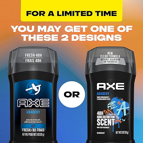 Miniatura 3 de Desodorante en barra para hombres Axe, Anarchy for Him, 3 onzas (paquete de 12), color fantasía (Anarchy)