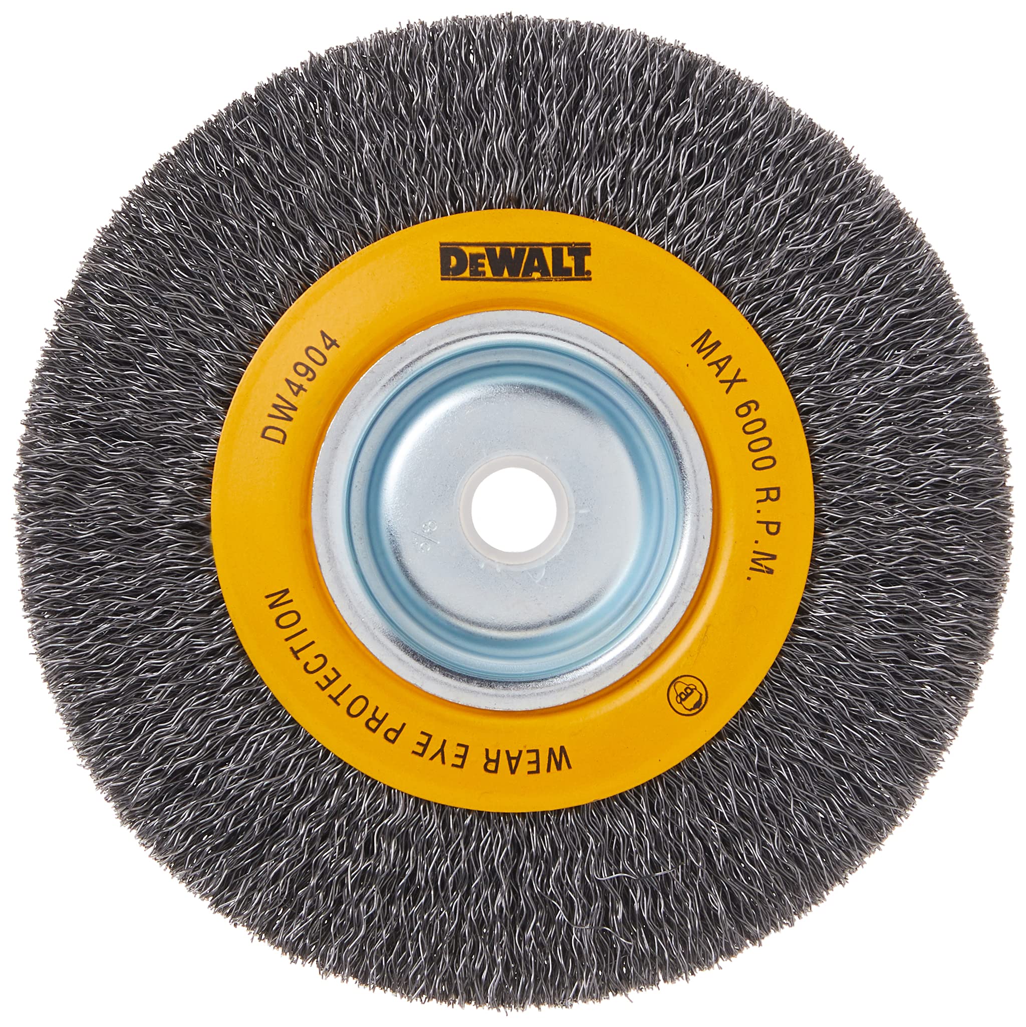 Brosse circulaire à fils ondulés DeWALT 6 pouces pour matériel lourd