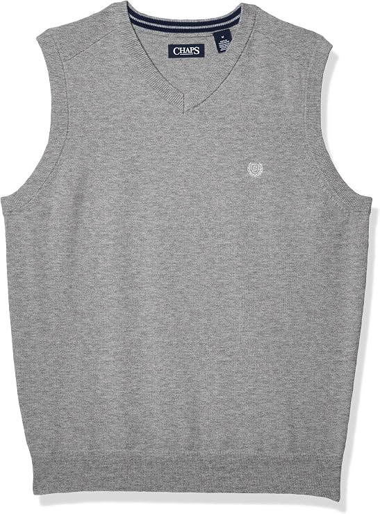 Cotton V-Neck Sweater Vest, Chatham 