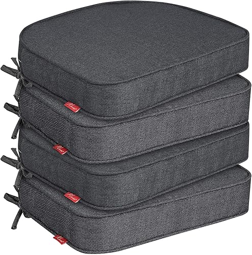 Pcinfuns Cojines de espuma viscoelástica para interiores y exteriores, grueso de 17 x 16 x 3 pulgadas, cojín reversible resistente al agua con