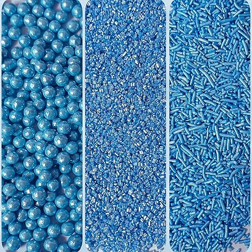 Miniatura 8 de Confect Gránulos navideños – Paquete surtido de 5 (mezcla de azul brillante para fiesta de viernes por la noche con grageas, jimmies y azúcar