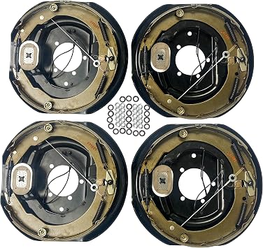 M-Parts Trailer Brakes - 2 Pair 12x2 Self Adjusting Electric Trailer Brakes, 7,000 lb Trailer Axle - Trailer Brake Kit, Electric Trailer Brakes, Trailer Brake Assembly, 7k Trailer Brakes