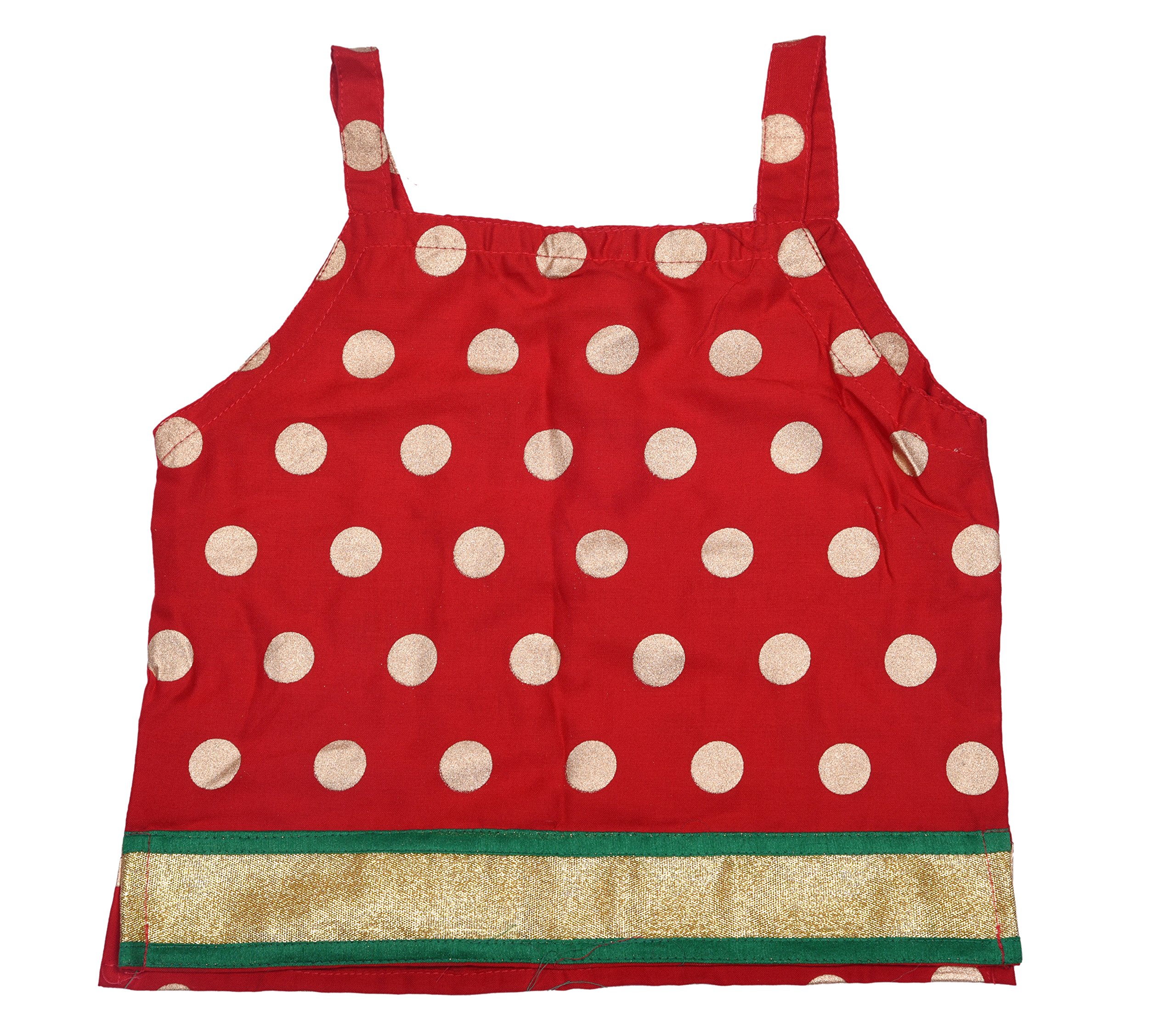 DIAMO Baby Girl Rayon Readymade Lehenga Choli (KID234--6-12Month_Red_6 Months-12 Months) 1