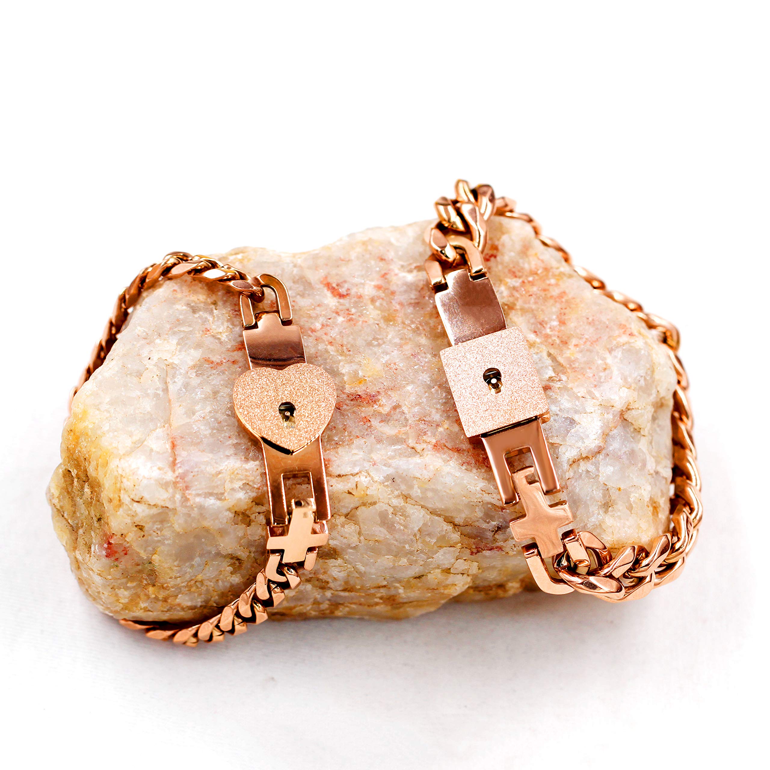 Collar con Llave de Acero Inoxidable y candado para Hombres y Mujeres Y1481