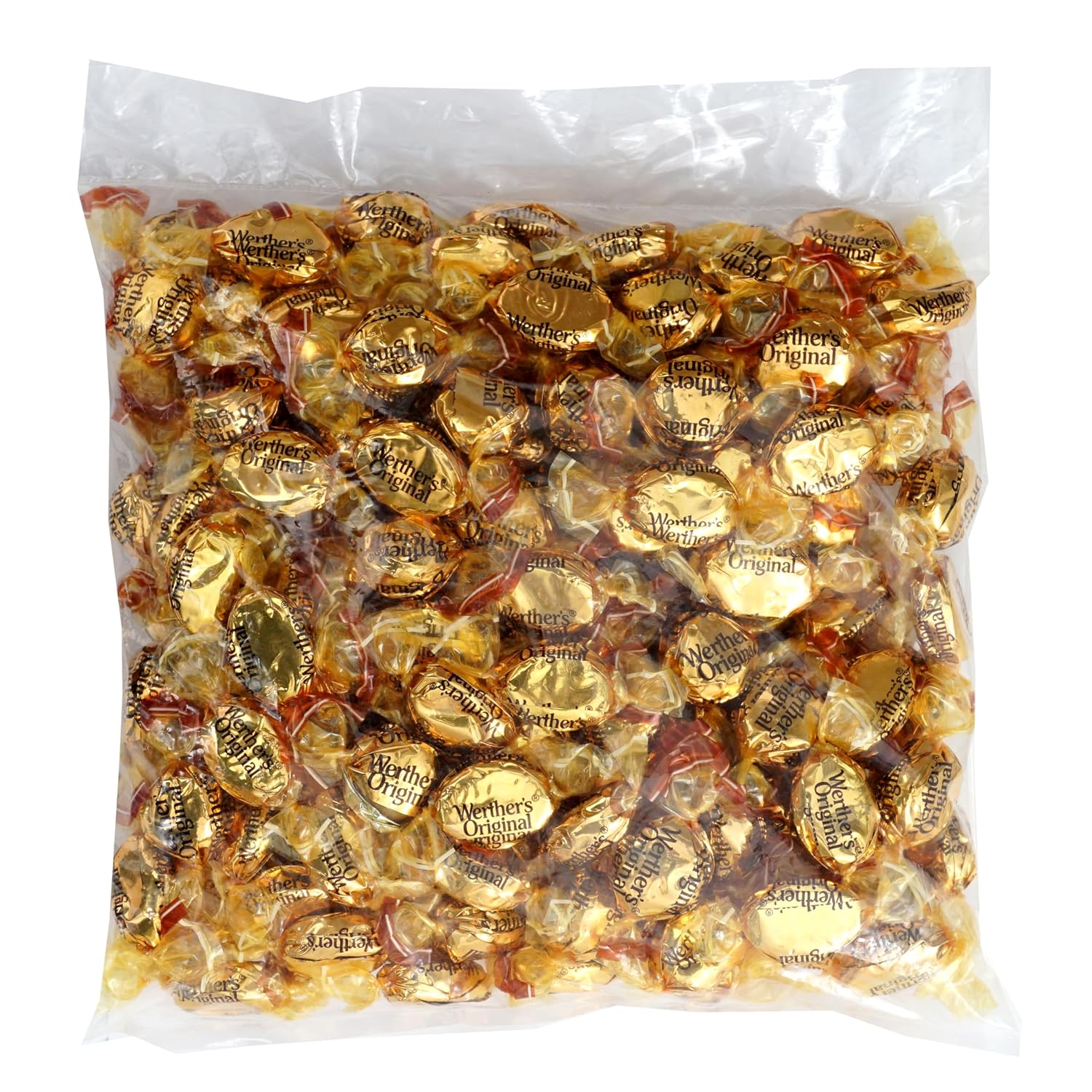 Werthers Original Hard Candy & Creamy Caramel Filled Mix, 2 Pound Bulk Bag, Individually Wrapped Werthers Caramel Candy, The Hampton Popcorn & Candy Company