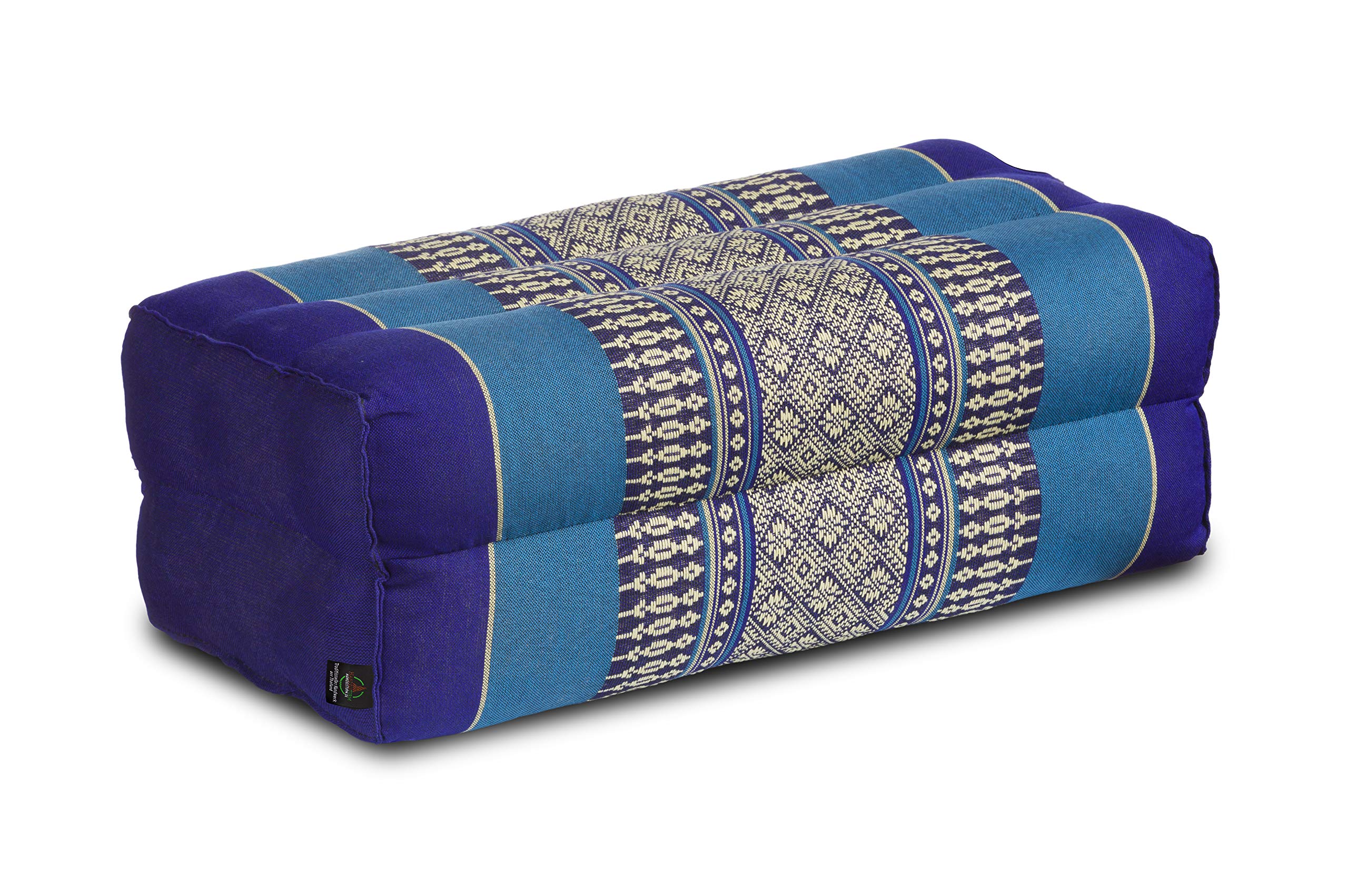 Blocco cuscino 35x15x10 con imbottitura in kapok ideale per meditazione, yoga e relax.