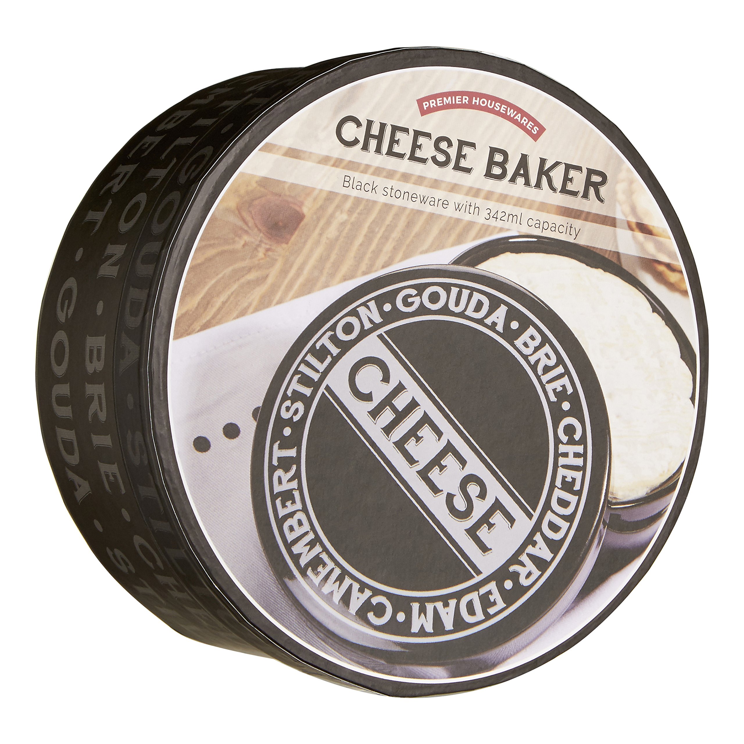 Premier Housewares Cuiseur à Fromage en grès Noir 13 x 13 x 6 cm