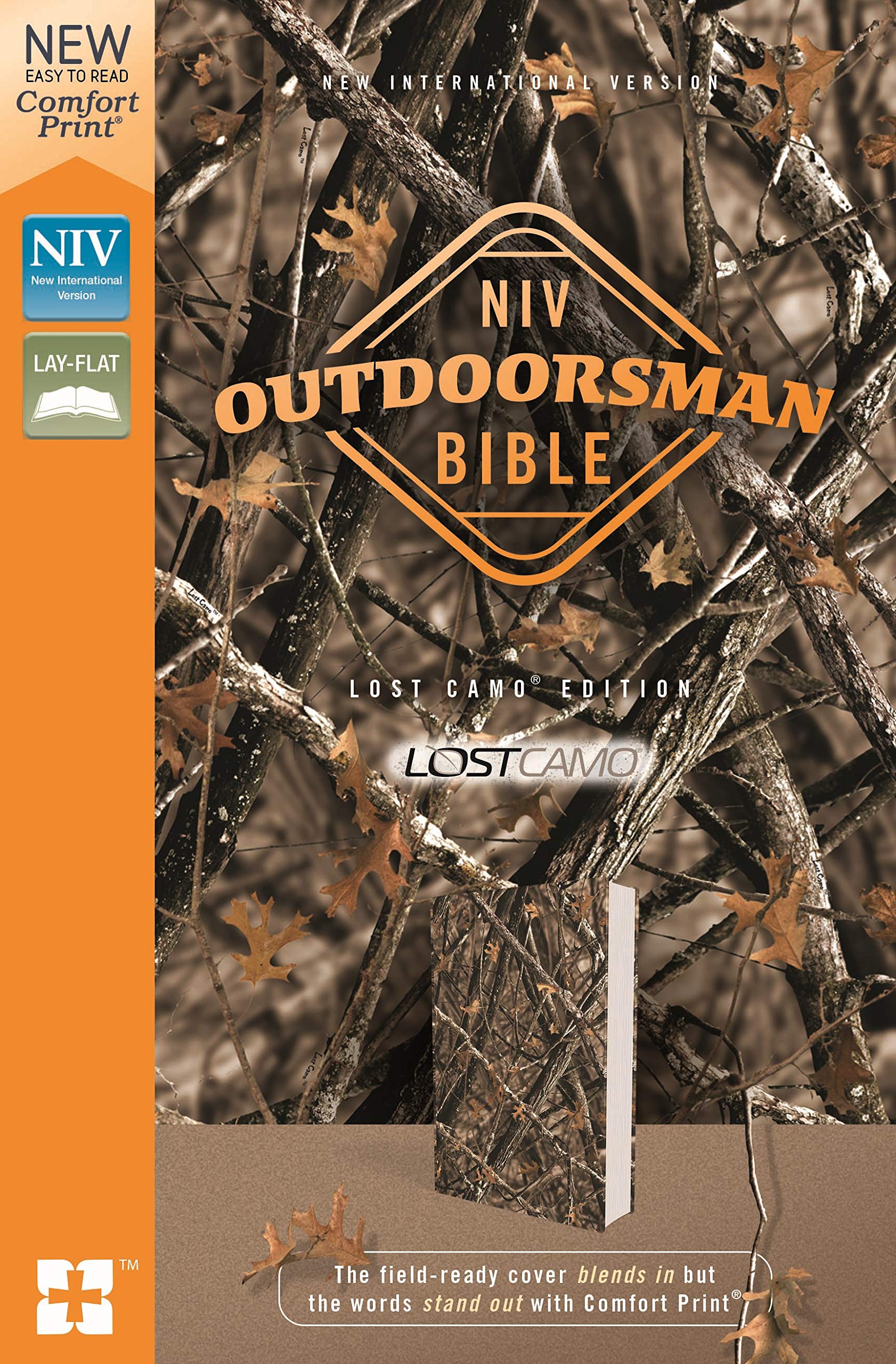 NIV, Outdoorsman Bible, Lost Camo Edition, Leathersoft, Red Letter, Comfort Print: The Field-Ready Cover Blends In but the Words Stand Out with Comfort Print
