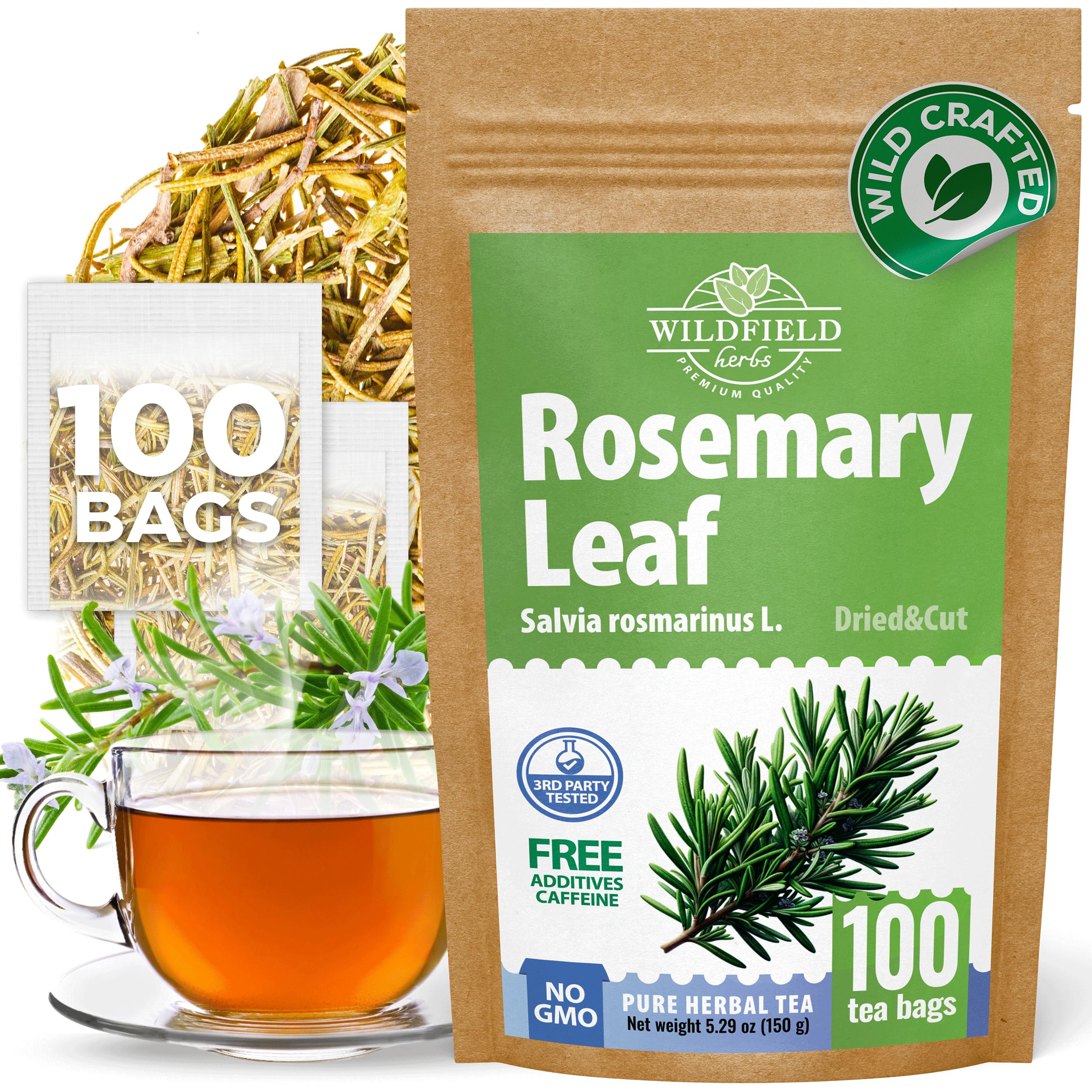 Amazon.com : 100 Bags Rosemary Tea Herbal Tea (Salvia Rosmarinus