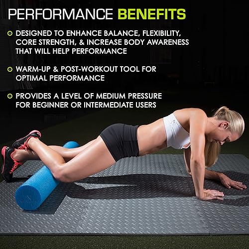 Miniatura 4 de ProsourceFit Rodillos de espuma flexible para masaje muscular, terapia física, ejercicios de equilibrio y estabilización