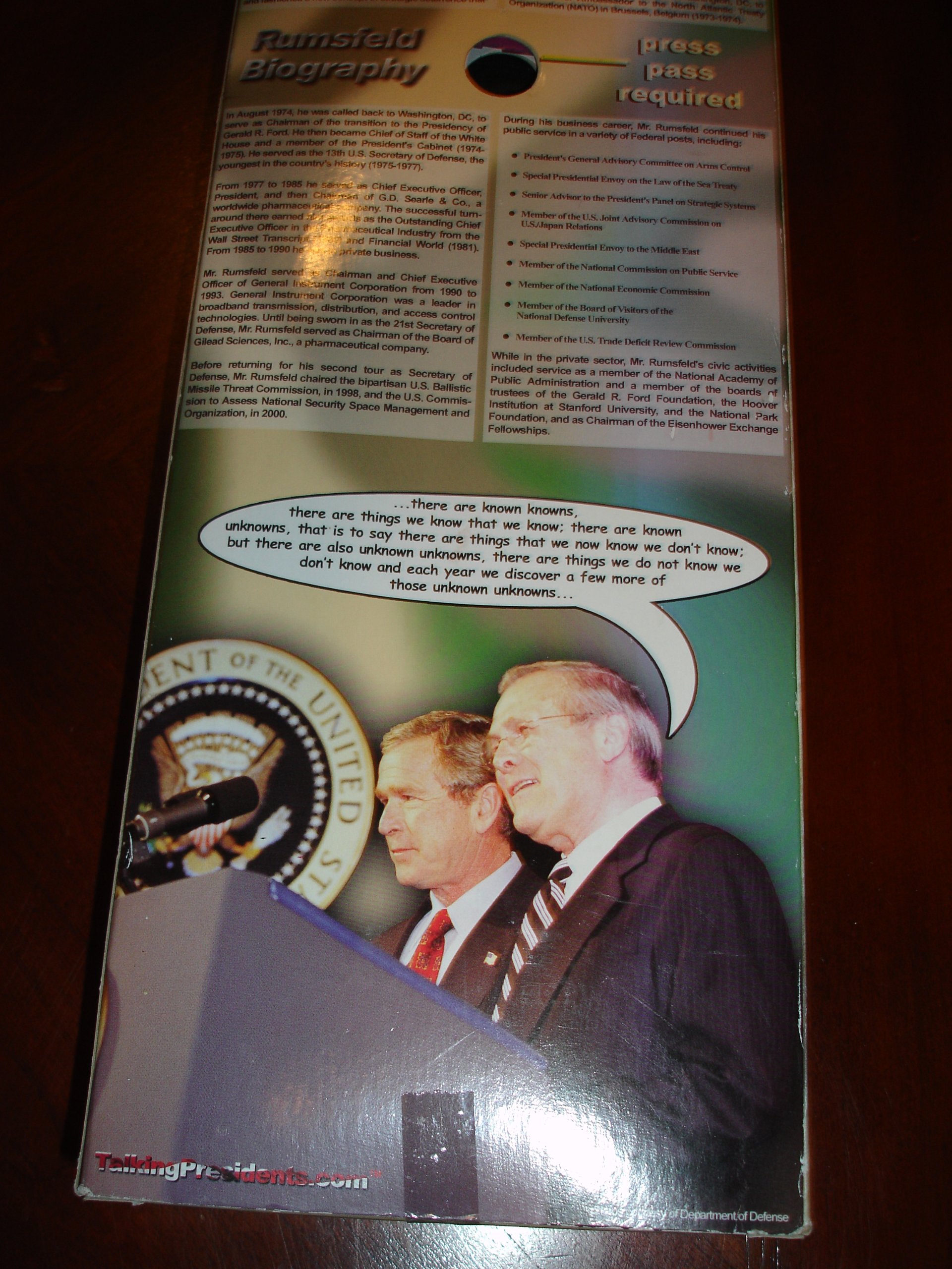 donald rumsfeld talking doll