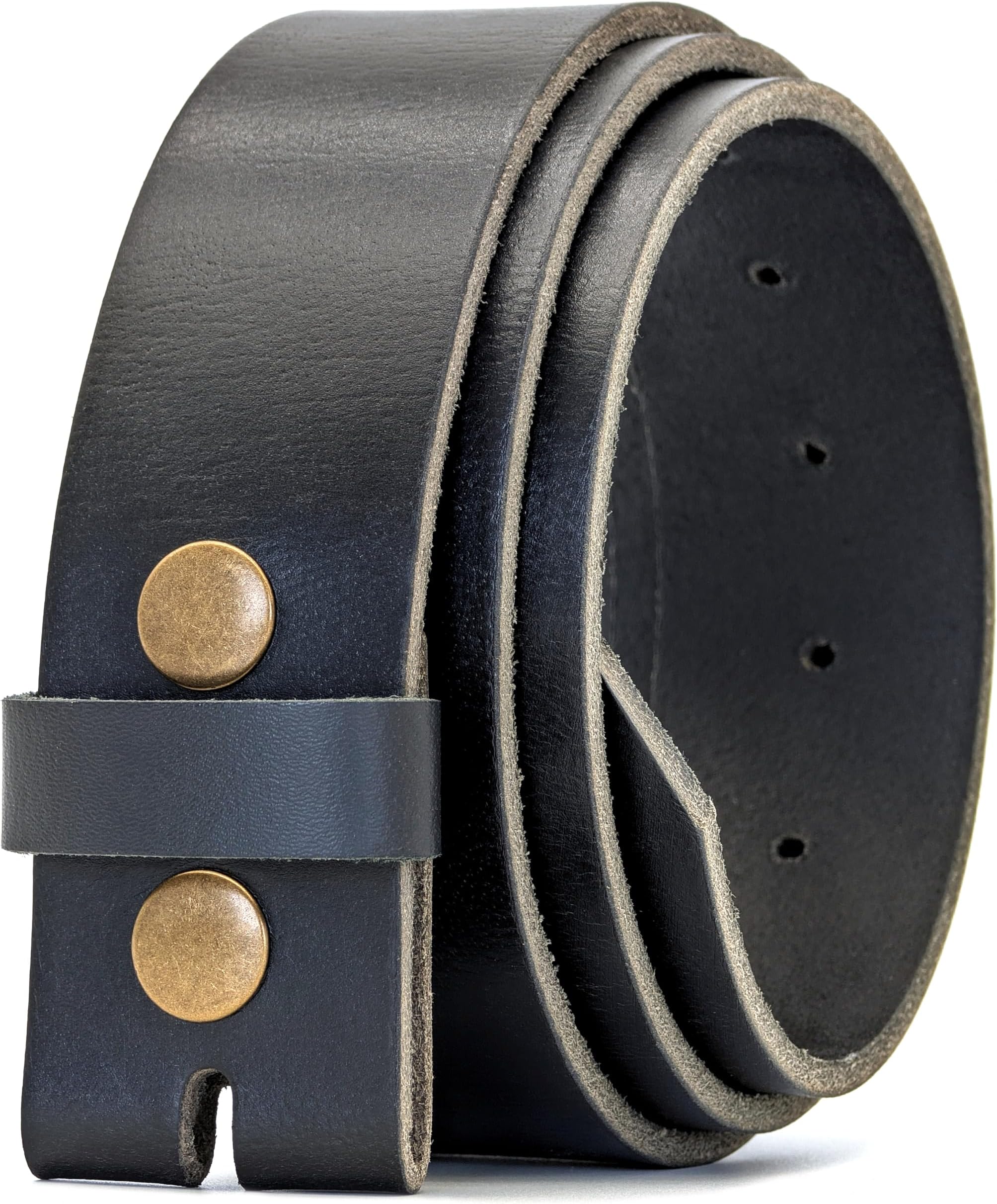 40mm Full Grain Hide Leather Snap On Belt - Made in England