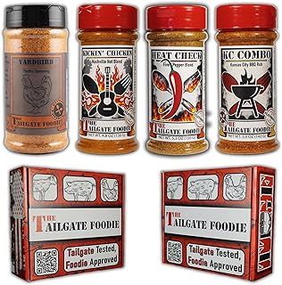 The Tailgate Foodie "Bird is the Word" Seasoning and Rub Kit | 4-Pack Gift Box | Ultimate Cooking Gift Set for Poultry | All-Purpose Chicken, Turkey, and Game Bird Cooking Kit for Smoking, BBQ, and Grilling | Small Business | Made in America | Great for Christmas Gifting