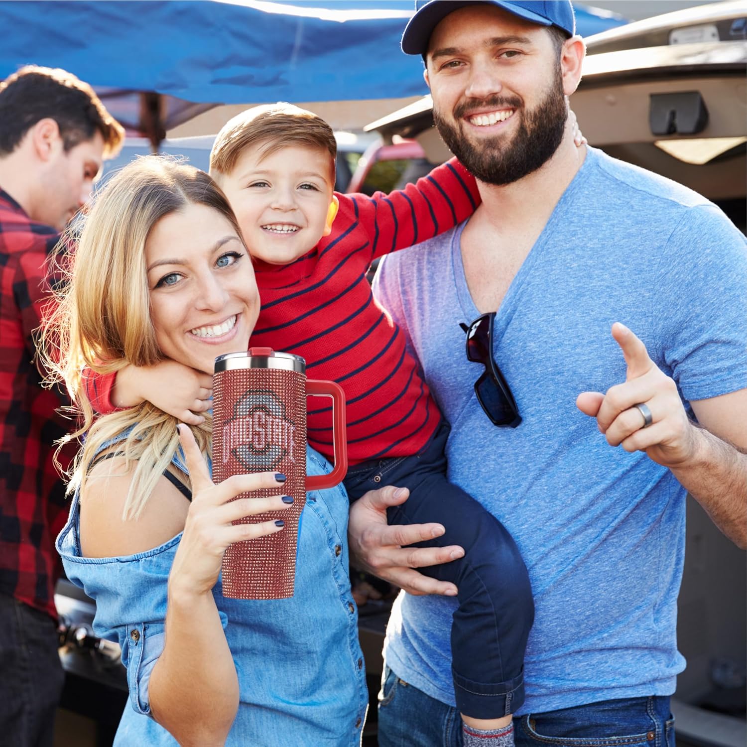 The Memory Company Officially Licensed NCAA 40oz Rhinestone-Embellished Game Day Tumbler, Stainless Steel Sports Water Bottle with Lid & Straw, Vacuum Insulated, For Hot & Cold Drinks - Image 9