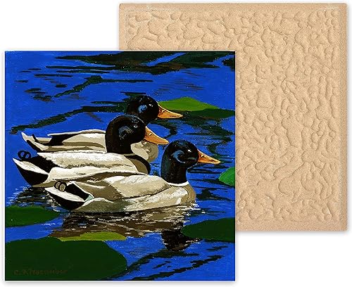 Miniatura 2 de Ceramic Tile Coaster - Ducks, Naperville, Illinois - Painting the Town Series - Ceramic Tile - Ceramic Coaster - Decorative Art Work