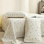 Story@Home King Size Bedsheet | Cloud Cotton Flatsheet King Size with Two Pillow Covers | Super Soft Bed Sheet for King Size Bed | Floral Design (270 x 250 cm, Off White & Grey)