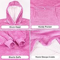 Vista 55 de Catalonia Blanket Hoodie for Kids, Oversized Wearable Sherpa Sweatshirt Pullover for Teens Youth, Gift Idea