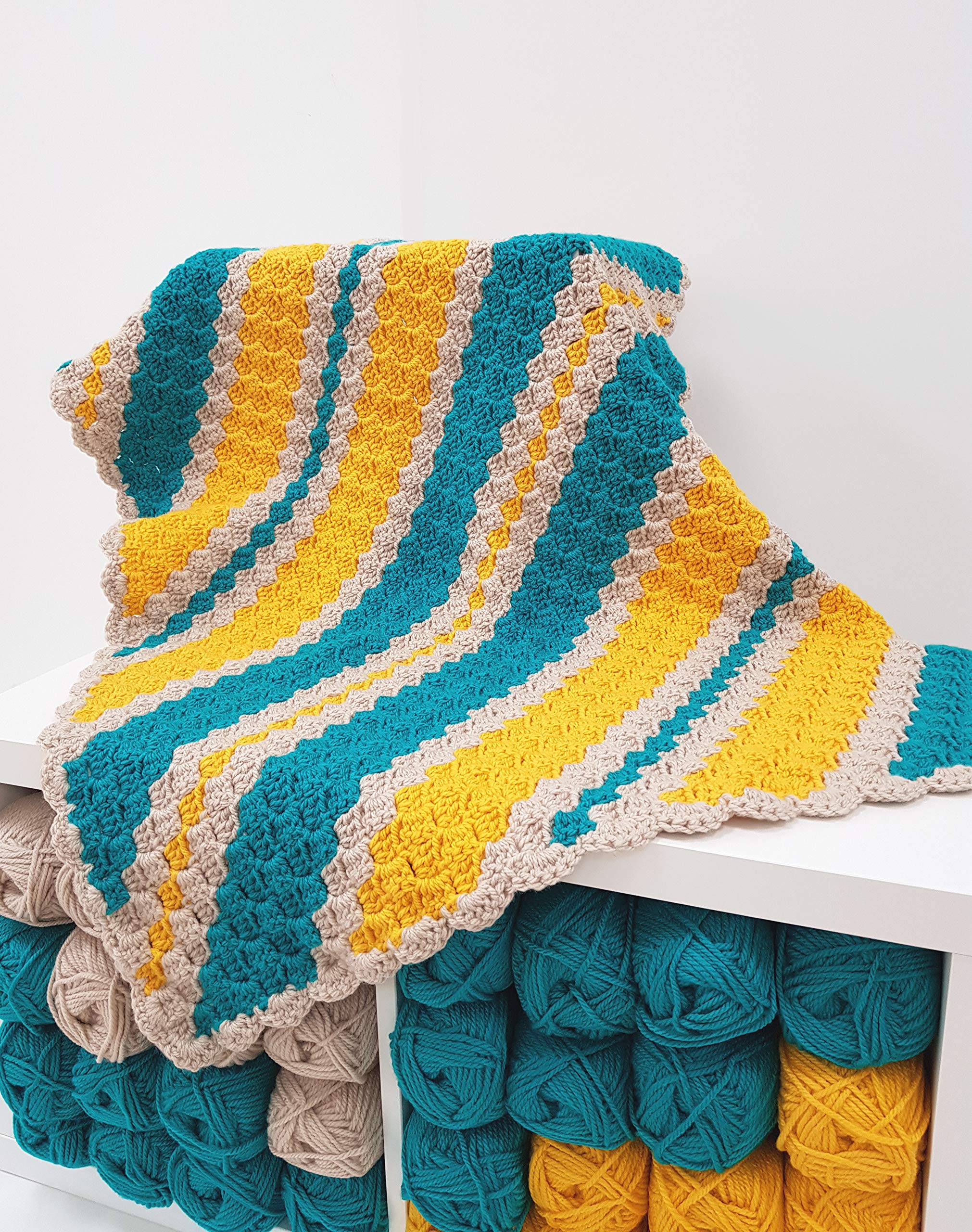 Buy Marriner Blanket Kit Chunky Crochet Diagonal Stripe MC017