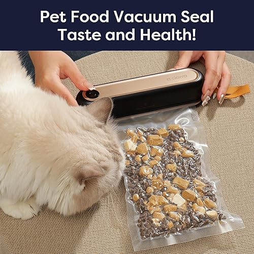 Miniatura 5 de CIARRA Máquina selladora al vacío portátil para conservación de alimentos y frescos, sellador al vacío de alimentos inalámbrico con 3 modos,