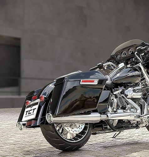 Miniatura 8 de TCT-MOTORPARTS - Alforjas rígidas con tapa, pestillos y llaves para motocicletas, 4 pulgadas más extensas, para Harley CVO 2014-2023, Touring Road
