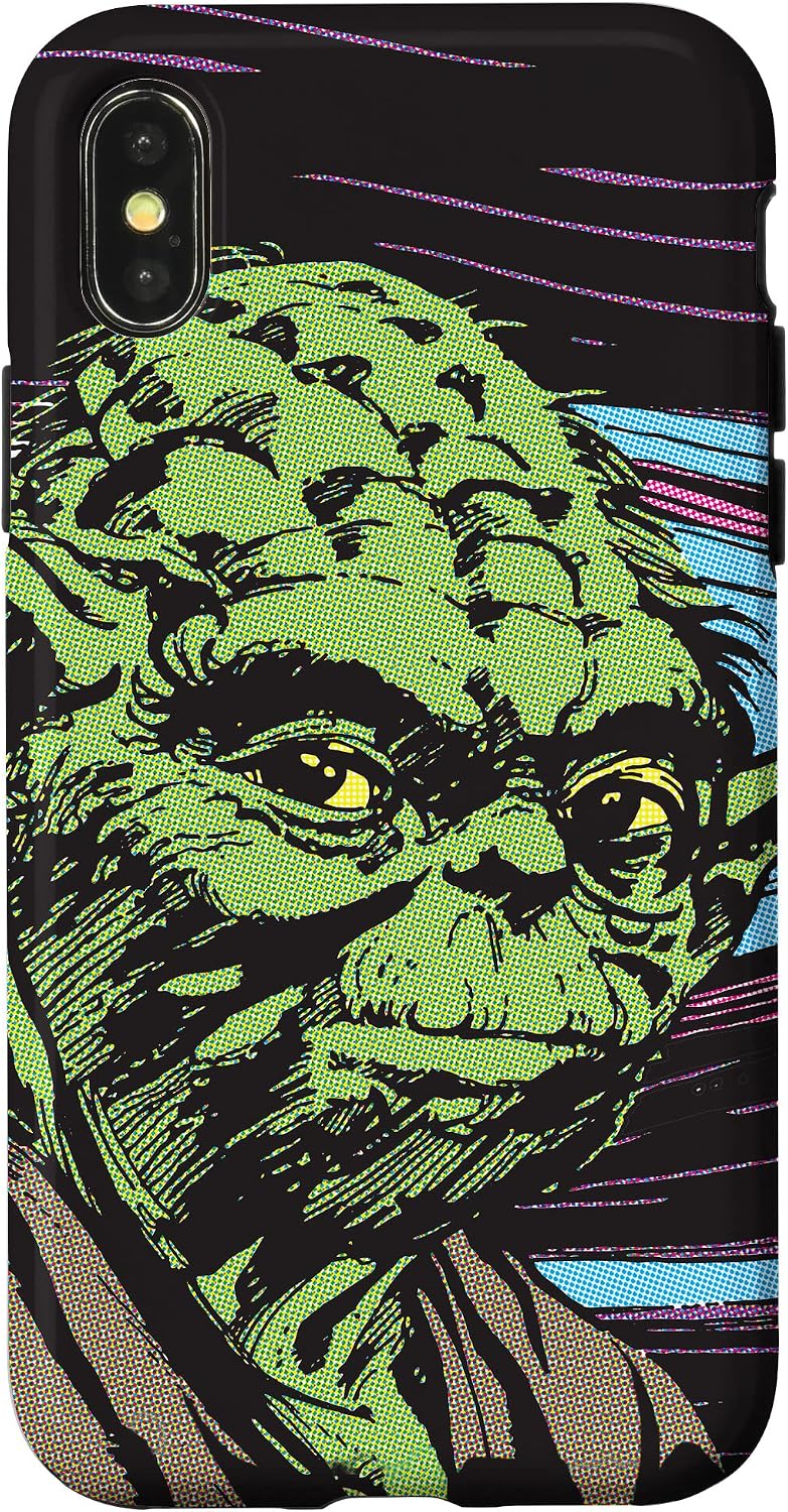 iPhone 16 Star Wars Retro Yoda Jedi Master Comic Illustration Black Case