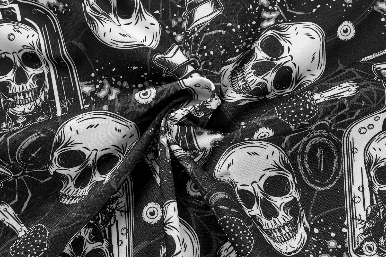 Men's Halloween Skeleton Shirt Short Sleeve Button Down Print Shirt
