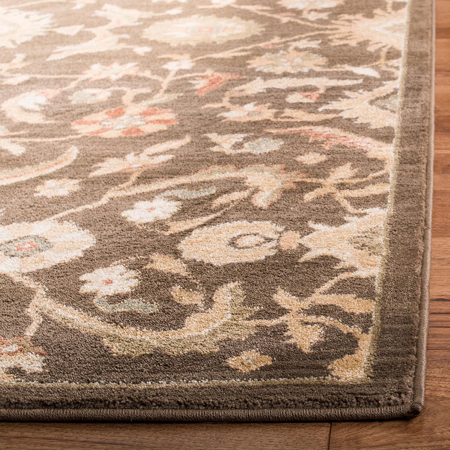 SAFAVIEH Heirloom Collection Runner Rug - 2'3" x 8', Brown & Gold, Vintage Design, Non-Shedding & Easy Care, Ideal for High Traffic Areas in Living Room, Bedroom (HLM1671-2520)