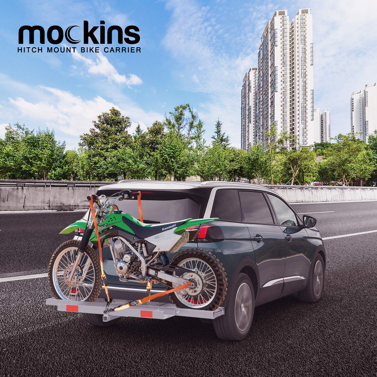 Mockins 500 lb Capacity Anti Tilt Motorcycle Carrier Set 73.5x31.5x5