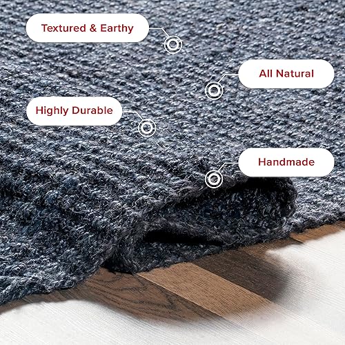 Miniatura 8 de nuLOOM - Alfombra gruesa de yute Daniela Farmhouse, 8 x 10, natural