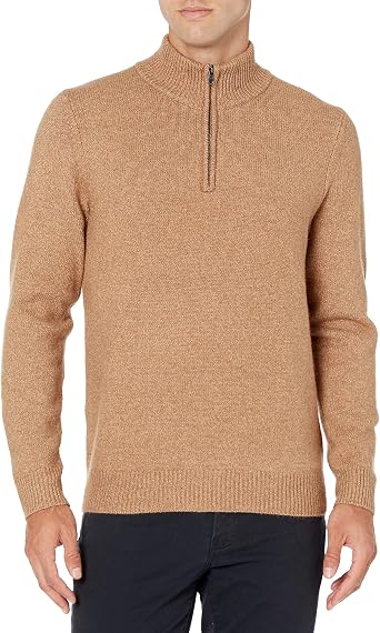 Amazon Essentials Men's Long-Sleeve Soft Touch Quarter-Zip Jumper