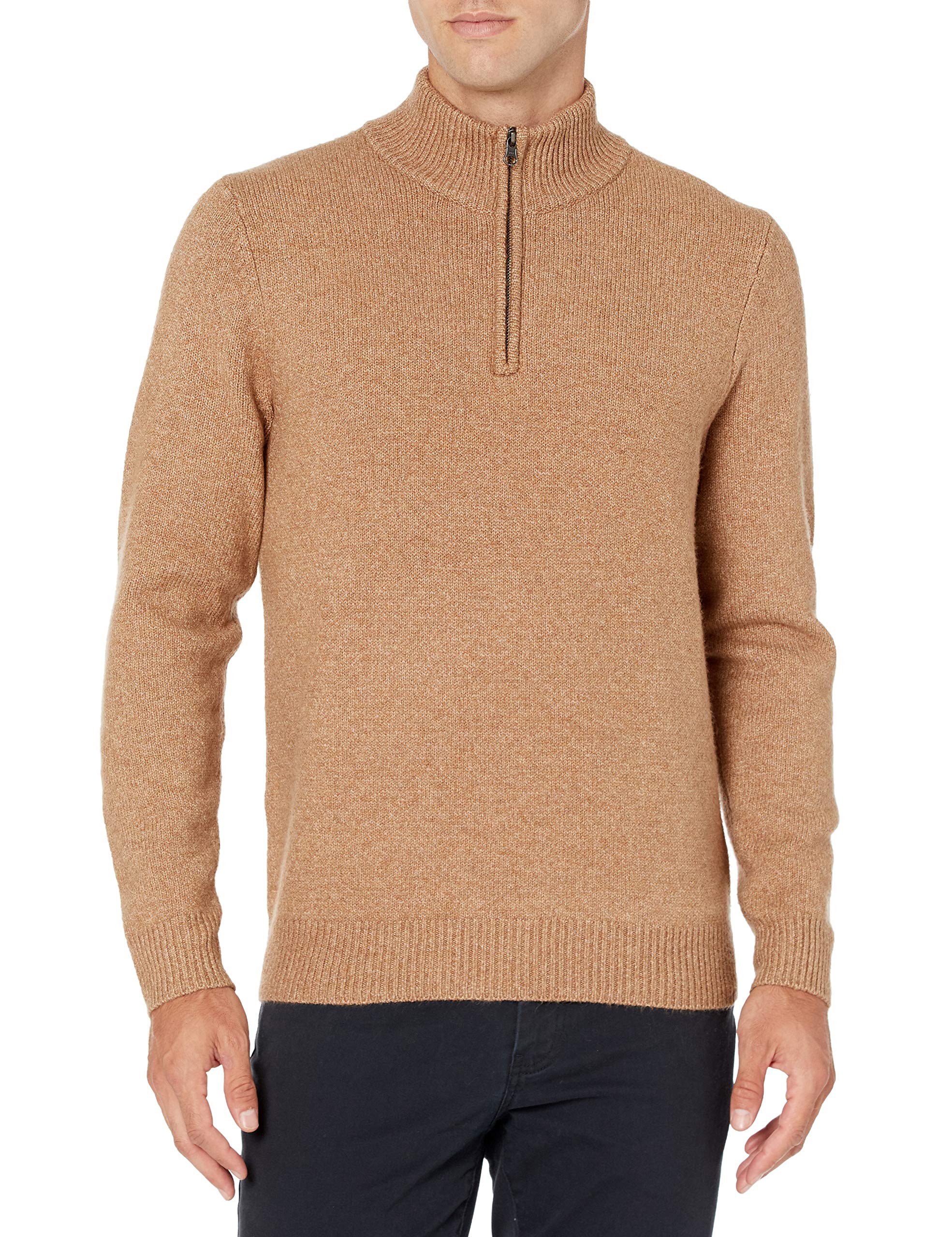 Amazon Essentials Pull à Fermeture Éclair 3/4, à Manches Longues, Doux Au Toucher Homme
