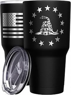 We The People Holsters - Betsy Ross Gadsden Flag - Betsy Ross Mug - American Flag Coffee Travel Mug - American Flag Tumbler - Double Insulated Tumbler - 30 oz