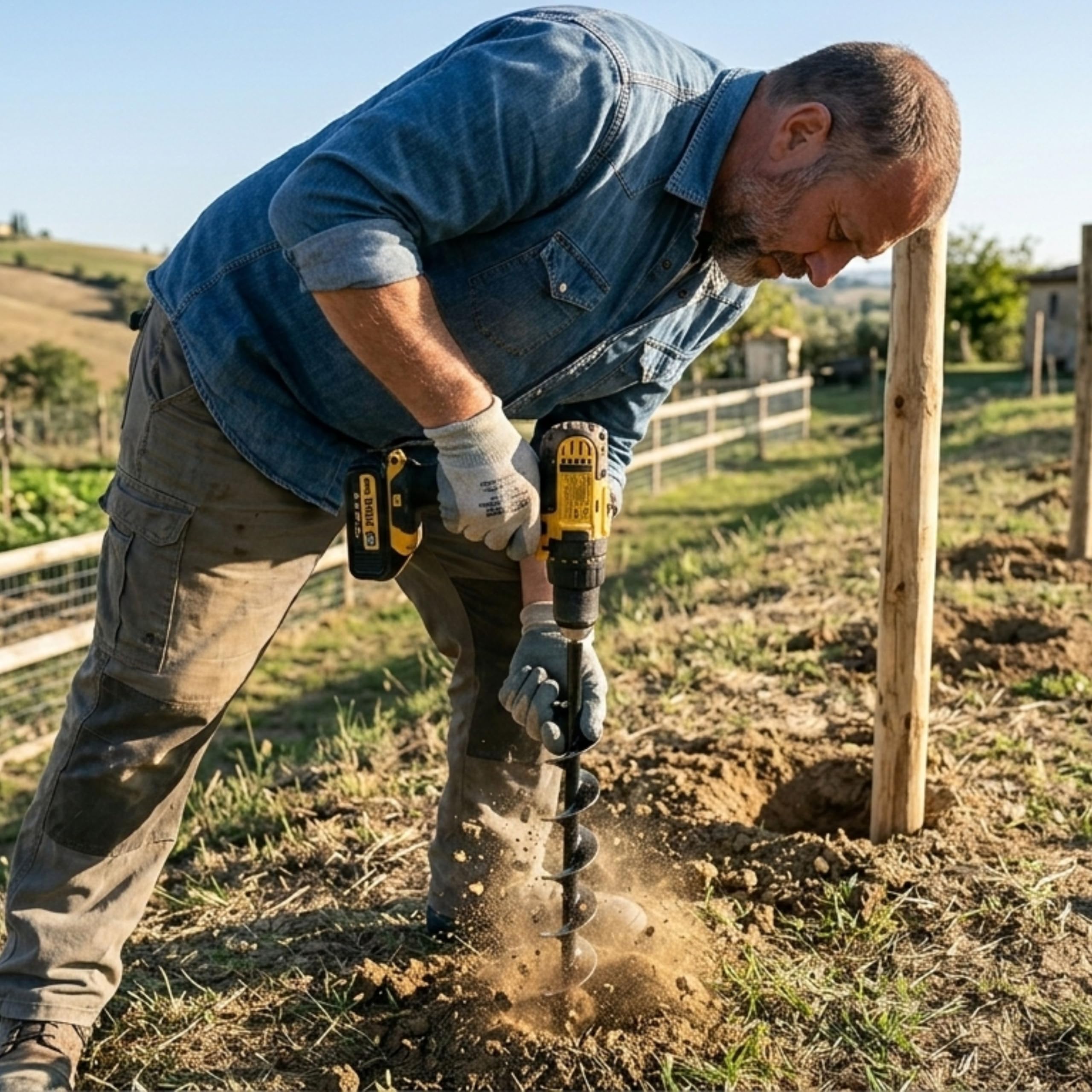 Yasta Trivella da Giardino 6x30cm Attacco Esagonale 8mm Universale , Punta a Spirale per Trapano Terreno per Bulbi e Piantine - Punta Elicoidale in Acciaio per Scavo Fori e Trapianto Fiori