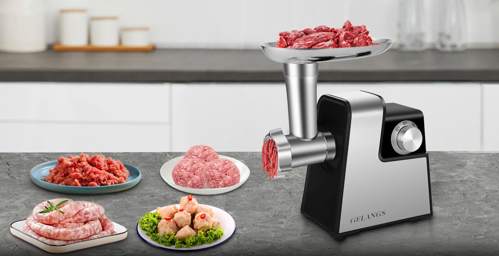 Grinder様 Amazon.com: Electric Meat Grinder，350W(2800W Max) Sausage Stuffer