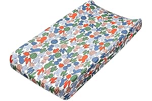 HonestBaby Organic Cotton Changing Pad Cover, Cactus Cuteness For Baby