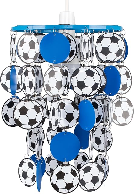 MiniSun - Boys Blue City Football Bedroom/Nursery Ceiling Pendant Light Shade