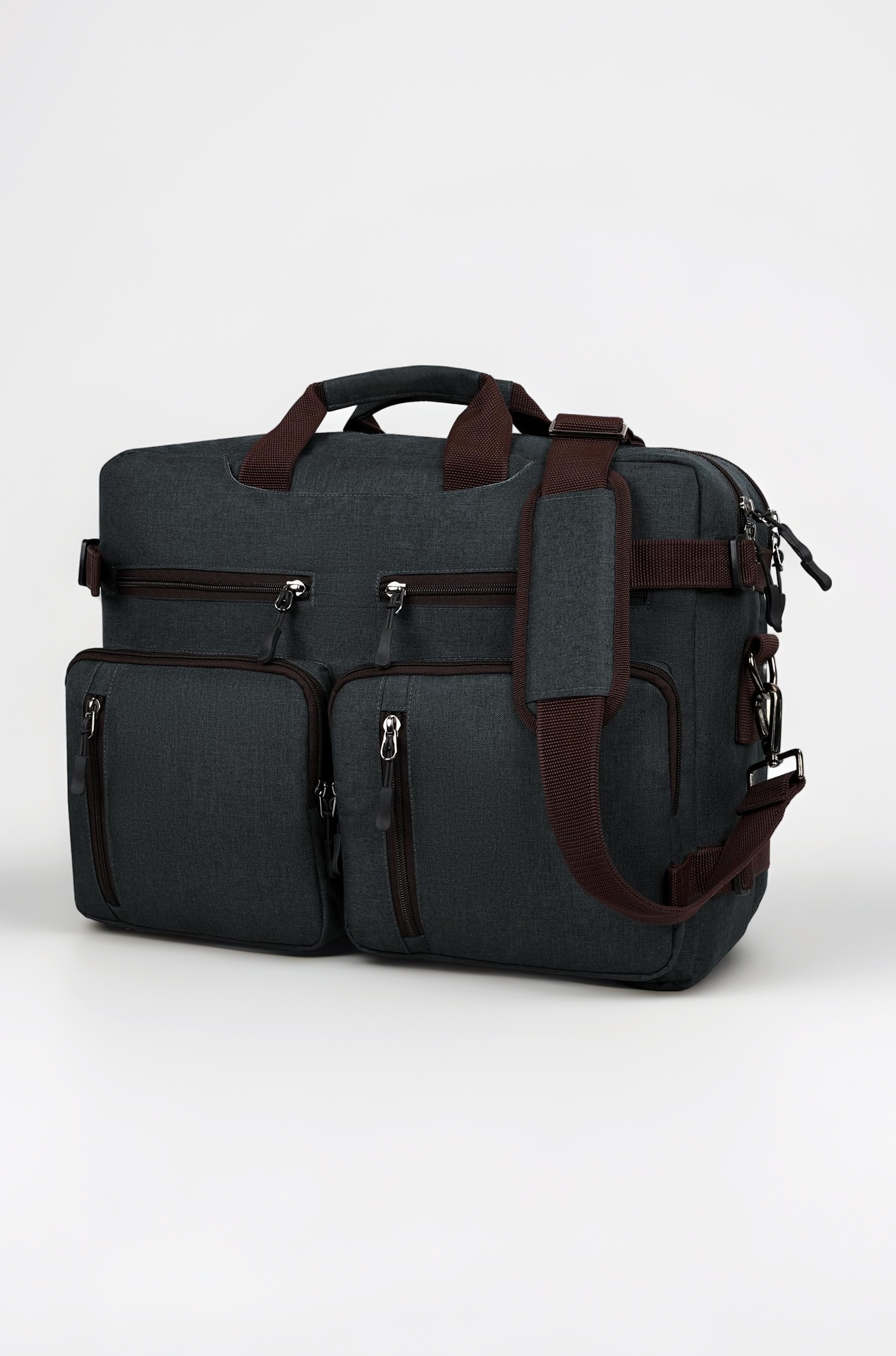 - Laptop Messenger Bag For Men -Convertible Large Backpack For Office And Travel -Oxford Fabric