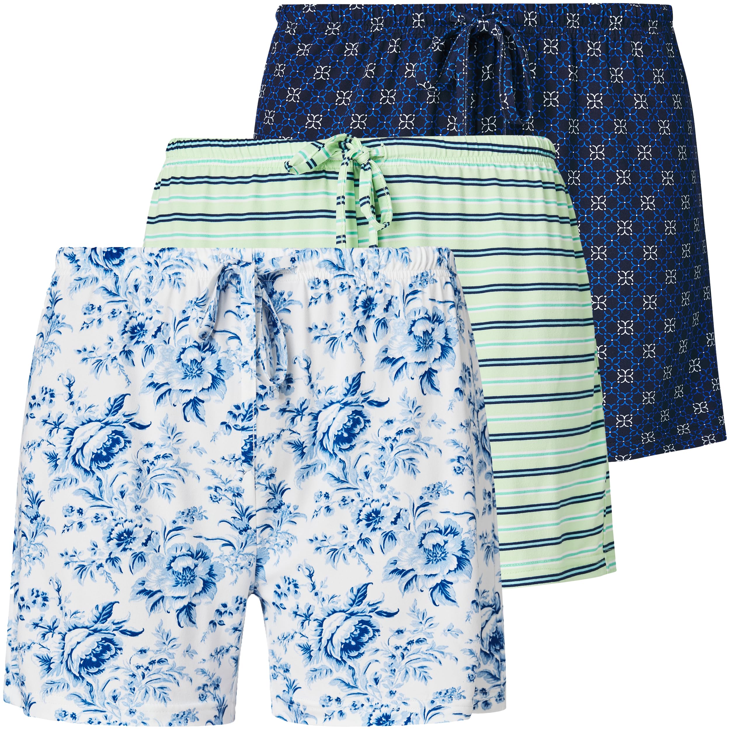Women's 3 Pack Boxer Pajama Shorts Womens Sleep Lounge Short’s, Casual Yummy PJ Short for Women (Avail in Plus Size)-image-49