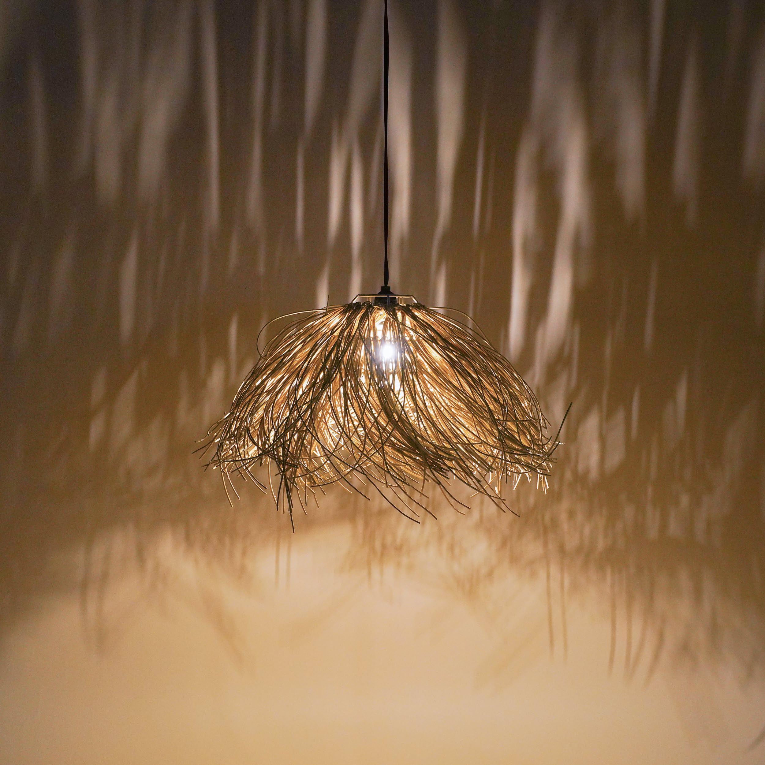 Esotec Solar LED Hängeleuchte Alexandria, Boho Stil, Polyrattan, Solarlampe, Wintergarten, LED-Lampenschirm, Deckenlampe, outdoor, außen, wetterfest, 2800K, Höhe 20cm, IP44, 102251